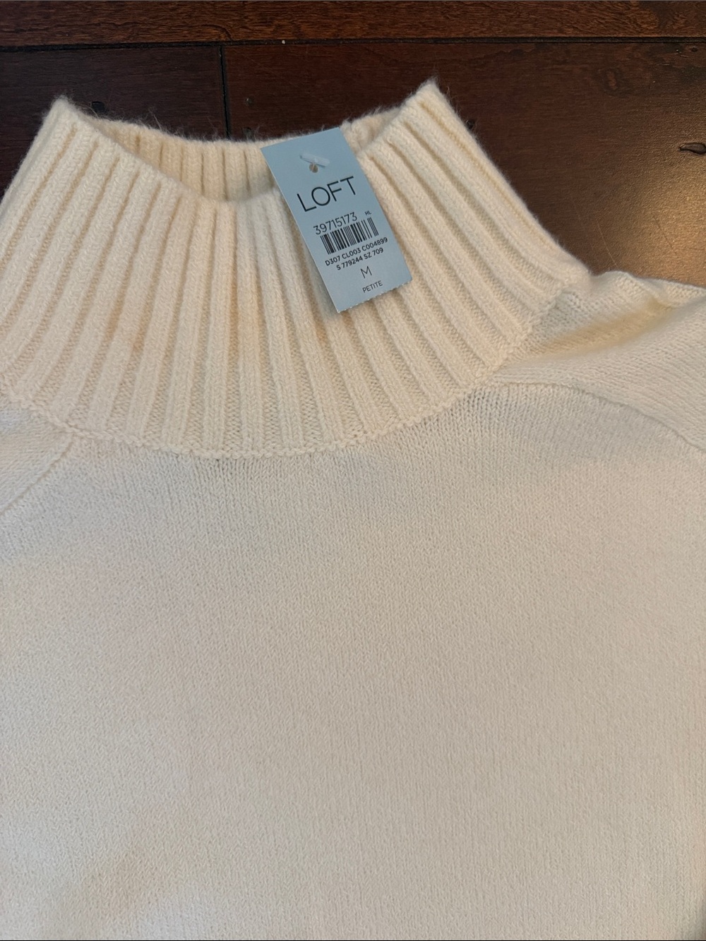 LOFT Cream Turtleneck Sweater